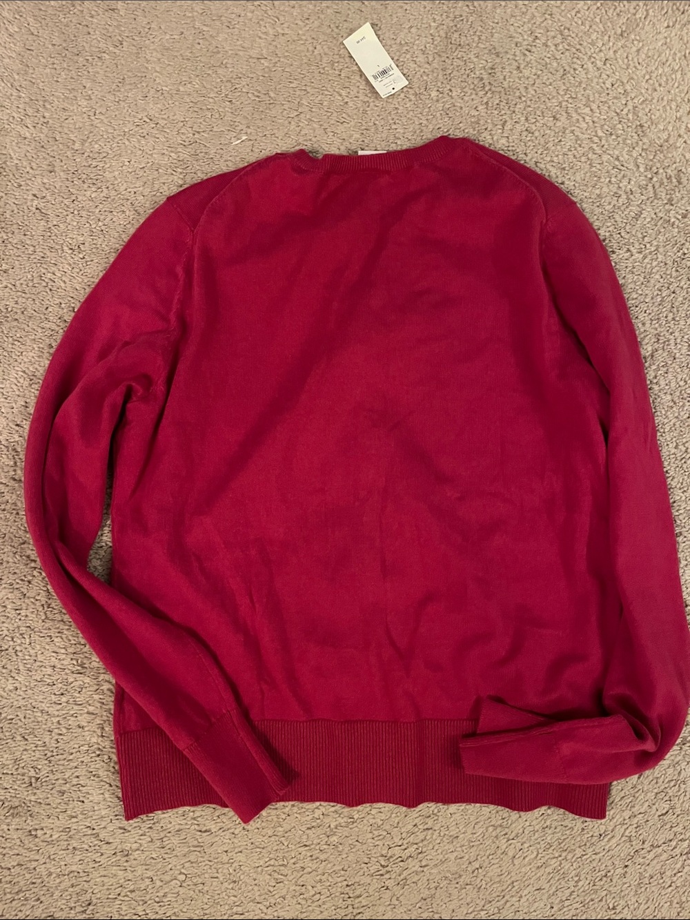 GAP Crewneck Button-Front Cardigan - Raspberry - Picture 3 of 4